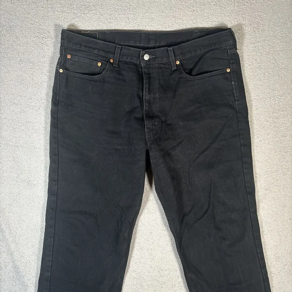 Levi's 550 Jeans Relaxed Fit Men's Size 40x30 Black EUC Grunge Wide‎ Leg Y2K